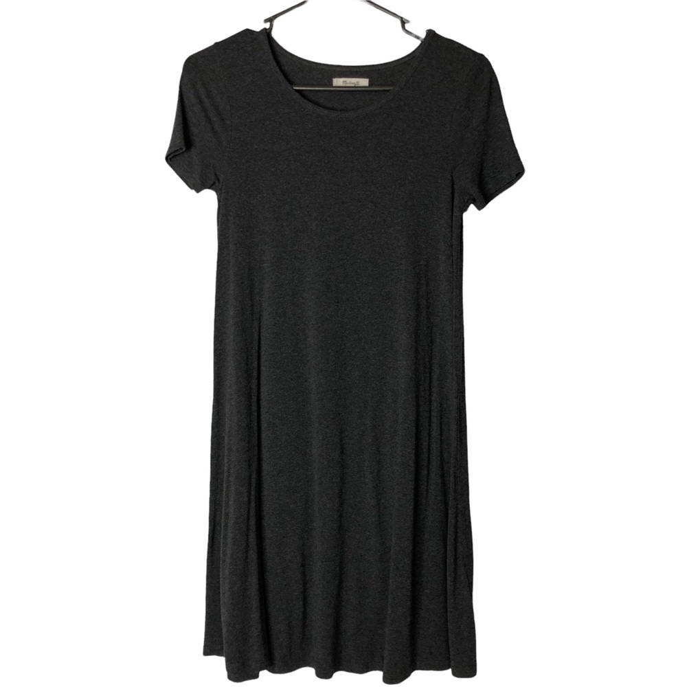 Madewell Swingy Tee Gray Dress Size XS in Heathered Charcoal